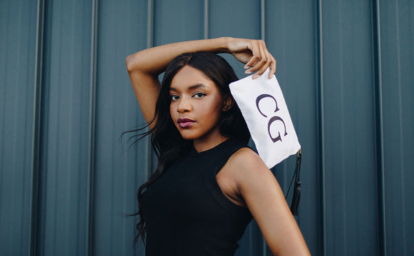 Monogram Cotton Canvas Clutch Bag