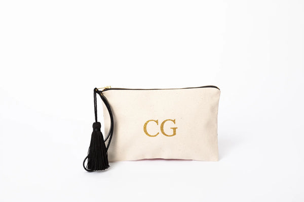 Monogram Cotton Canvas Clutch Bag