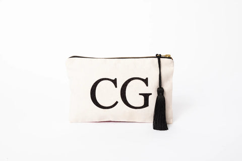 Monogram Cotton Canvas Clutch Bag