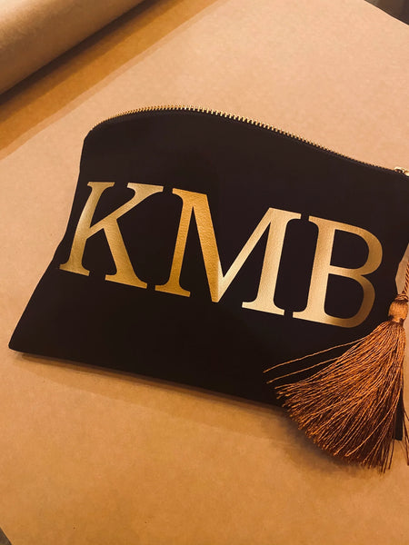 Monogram Cotton Canvas Clutch Bag