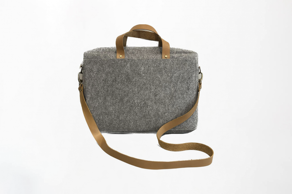 Eco Monogram Leather Handle Laptop Bag