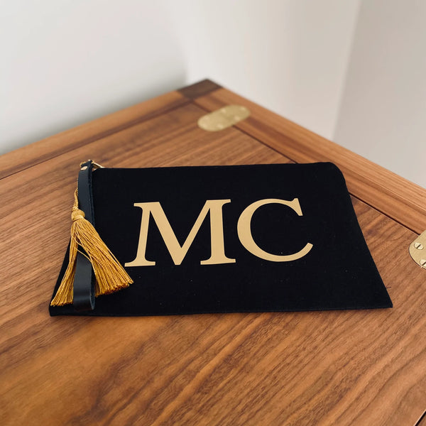 Monogram Cotton Canvas Clutch Bag