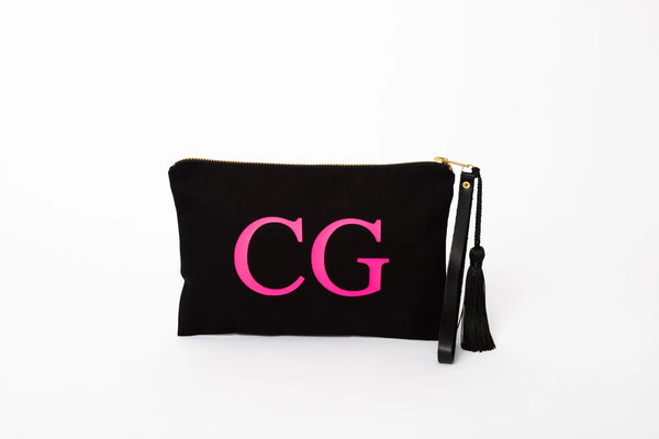 Monogram Cotton Canvas Clutch Bag